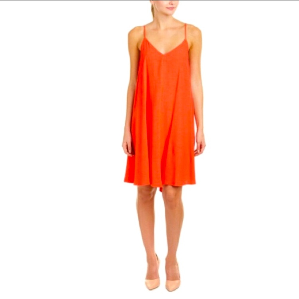 N/ Nicholas Crepe Diamond Cami Dress in Poppy Red